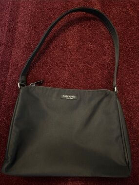 Kate Spade Black Nylon Zip Shoulder Bag